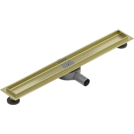 Mexen Flat 360° Gehäuse für drehbaren Linienablauf 50 cm, gebürstet Gold - 1A40050 (1/4)