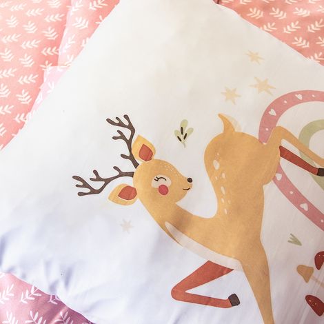 Ropa de cama reversible de microfibra estampado bosque encantado, 1 plaza (1/5)