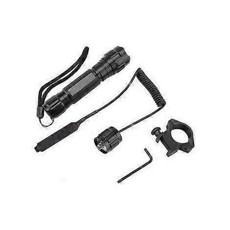 Hochleistungs-LED-Taschenlampe, tragbar, für Outdoor-Aktivitäten wie Jagen und Camping, weiß (1/5)