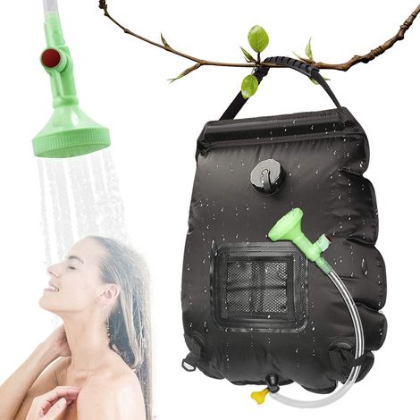 Doccia solare da campeggio - 20L - con indicatore di temperatura - Portatile - per campeggio, spiaggia, giardino, nuoto, viaggi all'aperto (1/4)