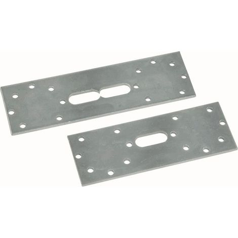 Placa de retención Multitubo de acero galvanizado, doble 150 mm
