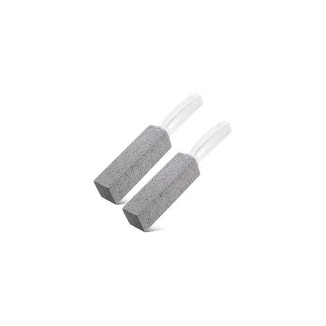Lntyq Lot de 2 nettoyeurs de toilettes avec poignée ergonomique pour cuvette de toilettes, pierre ponce pour nettoyer les toilettes et éliminer les taches d'eau dure pour toilettes, piscine, salle de (1/5)
