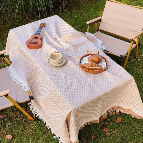 Khakifarbene 180x230cm Outdoor-Tischdecken, Campingzeltmatten, Picknickdecken, Campingdecken, Tischdecken für Ständer, Platzsets für Couchtische (1/5)