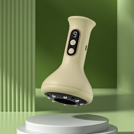 Appareil de ventouse électrique BG01 crème rechargeable, aspiration sous vide avec chaleur, massage guasha pour corps entier (1/5)