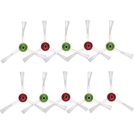 (10 Pièces) T20 Omni Rechange pour Brosse Latérale Compatibles avec ECOVACS DEEBOT T20 Omni / T20e Omni/ X1 Omni/ X1 Omni (Blanc)