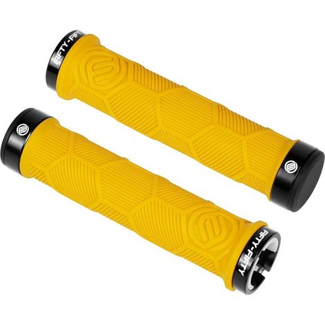 Fahrradgriffe MTB Gelb, Double Lock-on, rutschfest, leicht, 22,2mm Lenker (1/5)