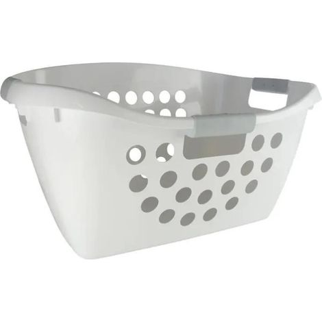 Laguelle Cesto de ropa moderno blanco 50 litros