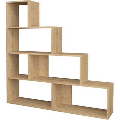 Leiterregal Bücherregal 6 Eichenfächer 145x29xh.145 cm (1/3)