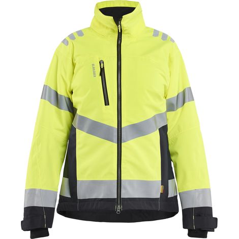 Veste de travail hiver haute-visibilité légère femme feMyanMare 4762 Jaune fluo/Noir S