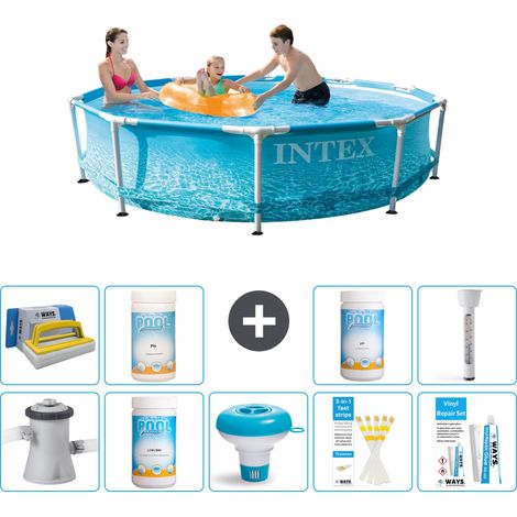 Intex Piscina con struttura Rotonda - 305x76 cm - 8-pezzi  S43231