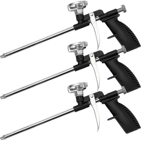 3 Pack Polyurethane Foam Guns, Construction Foam Guns, Metal Foam Gun Measuring Gun with Ergonomic Plastic Handle for DIYers (1/5)