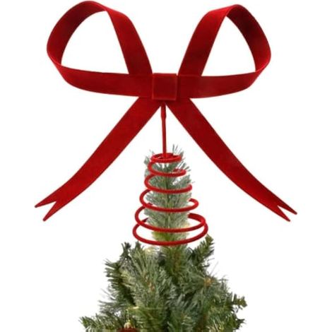 Nœud Décoratif De Cime De Sapin De Noël Accessoire Décoratif pour Fête De (1/5)