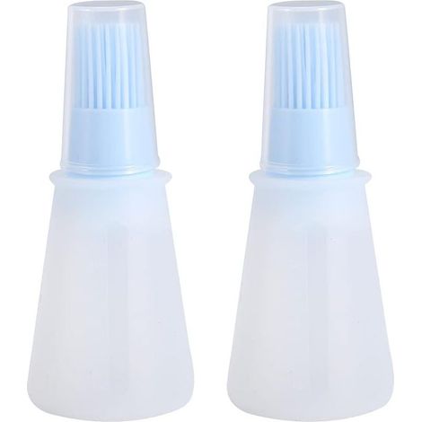 Bouchée à huile Bouteille à haute température Résistant en silicone Brosse de cuisson pour le barbecue outils de cuisine de cuisson rose vert bleu 2pcs (Bleu nordique) (1/5)