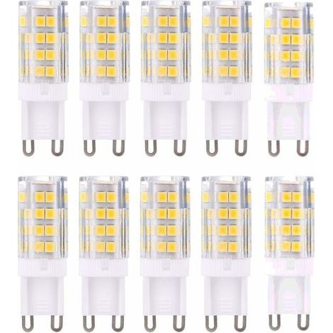 G9 LED-Lampen, Warmweiß 3000 K, 5 W Licht, entspricht 40 W Halogenlampen, 420 Lumen, nicht dimmbar, 10er-Pack