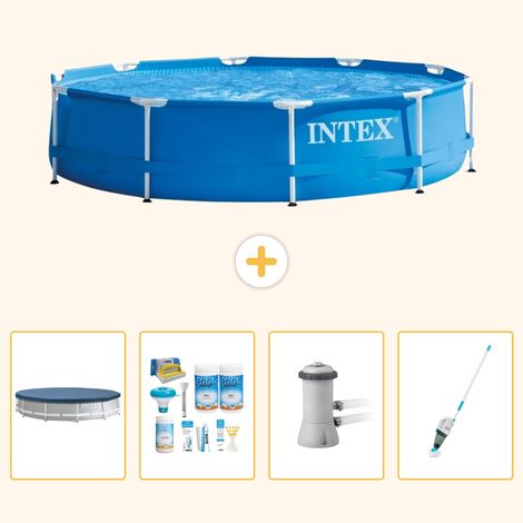 Intex Piscine Tubulaire Ronde - 366x76 cm - 5-pièces SCB5 (1/5)