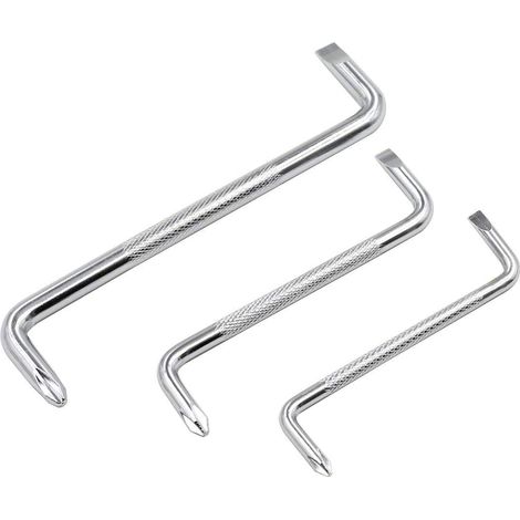 Lot de 3 tournevis décalés avec tournevis à tête plate et magnétique, de type Z avec tournevis cruciforme (1/5)