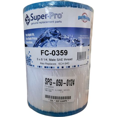 Cartouche de filtration FC-0359, PWW50P3, filtration piscine ou spa - SUPER.PRO (1/3)
