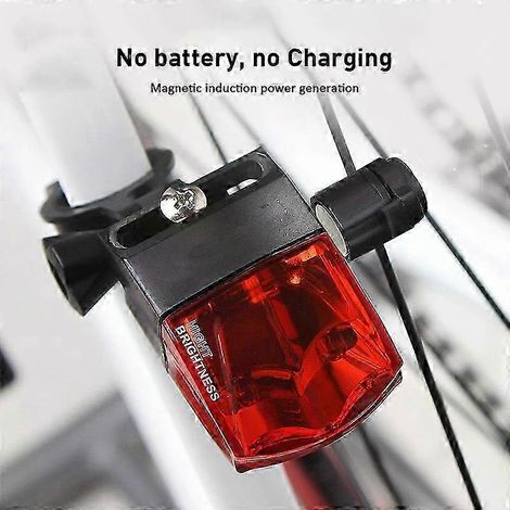 Elektromagnetische Induktions-Fahrradrückleuchte, selbstversorgend, wasserdicht, LED-Fahrradlicht, Magnetrückleuchte, MTB-Fahrradrückleuchte, LEDMagnet SZRH AM
