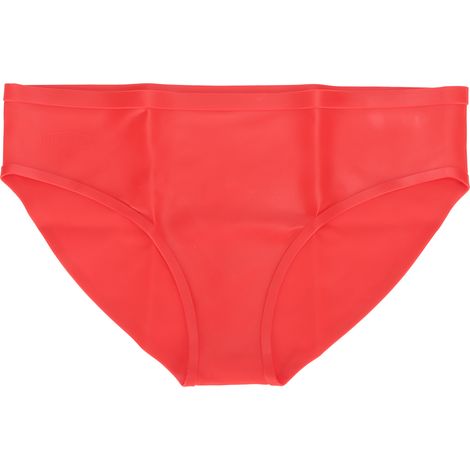Maillot de bain femme rouge, short de natation taille haute élastique et doux, sans couture pour règles, fond de slip silicone, idéal pour piscine (1/5)