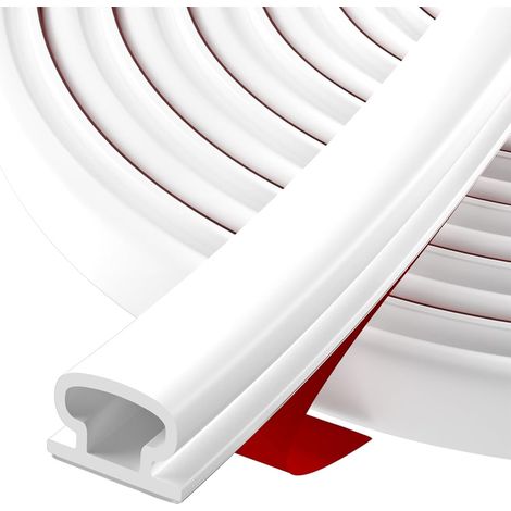 Joint de Porte Autocollant en Caoutchouc - 6m Blanc Bande d'Étanchéité avec Isolation Phonique, Efficacité Énergétique,pour Fenêtres, Portes d'Entrée (1/5)