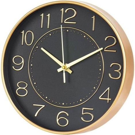 HOXILEELEOPetite orologio da parete al quarzo silenzioso batterie per soggiorno camera da letto cucina office cole aula PZCC (1/5)
