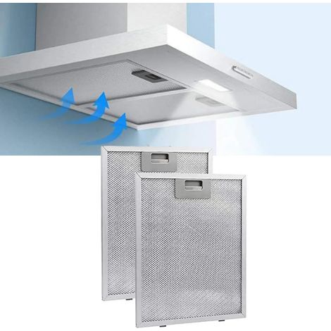 Lot de 2 filtres à graisse pour hotte aspirante, en aluminium, avec maille de 320 x 260 x 9 mm. (1/5)