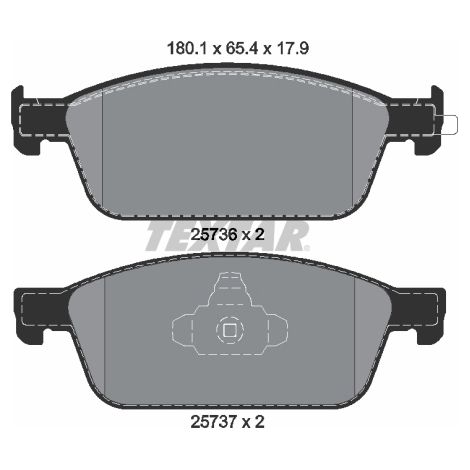 Kit de plaquettes de frein, frein à disque Textar 2573601 FORD 1775091 2039733