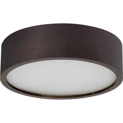 Plafonnier Kanlux Jasmin rond bois wengé 28cm E27 (1/5)