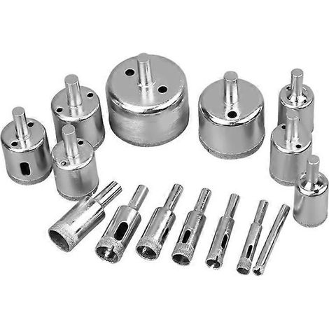 Forets de 3 à 100 mm pour scie cloche à carrelage, marbre, verre et céramique, compatibles avec les outils électriques. (1/5)