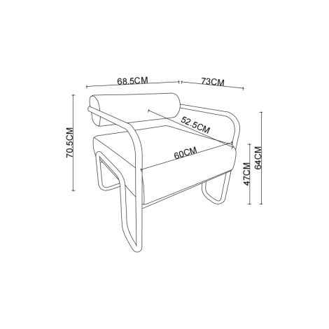 Cette chaise de détente moderne présente un dossier élégant, revêtu d'un doux tissu en velours côtelé et encadré par un contour épuré en métal noir. Son design minimaliste en fait le meuble idéal pour
