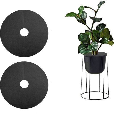 Désherbant Biodégradable Non-woven Protecteur Mat pour Arbres Spécification Matériel Tissu Non-tissé Diamètre 70cm/80cm Epaisseur 2mm Kit de 2 Pièces (1/5)