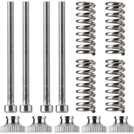 5 pièces Vis à Filetage M3 Écrous Rondelles Ressorts Boutons Poignée Hexagonale Acier Inoxydable pour Imprimante 3D (1/5)