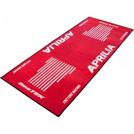 Tapis environnemental Biketek Garage Mat rouge blanc pour moto