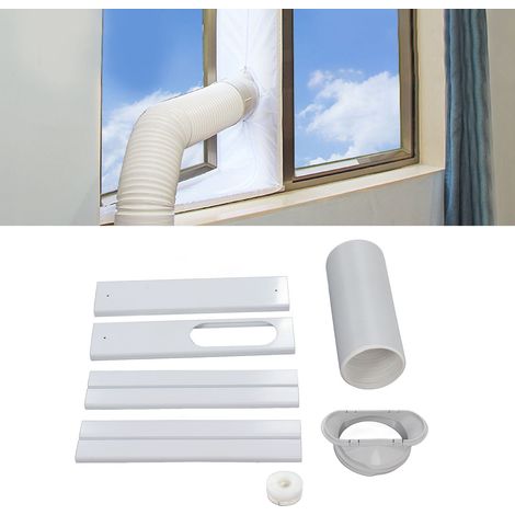 Kit de déflecteur pour climatiseur portable, déflecteur rétractable, tuyau d'échappement push-pull, kit de tuyau d'échappement flexible, accessoires pour climatiseur portable adaptés aux tuyaux de 150 (1/5)