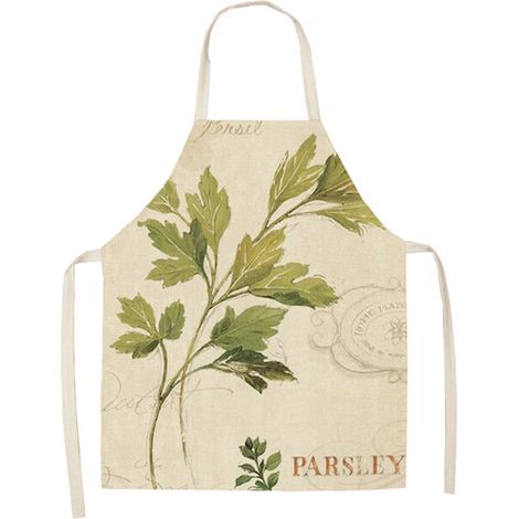 Tablier De Cuisine - Coton Et Lin Imperméable Et Anti-Huile - Pour Chef Et Bricolage - 1 Pièce (1/2)