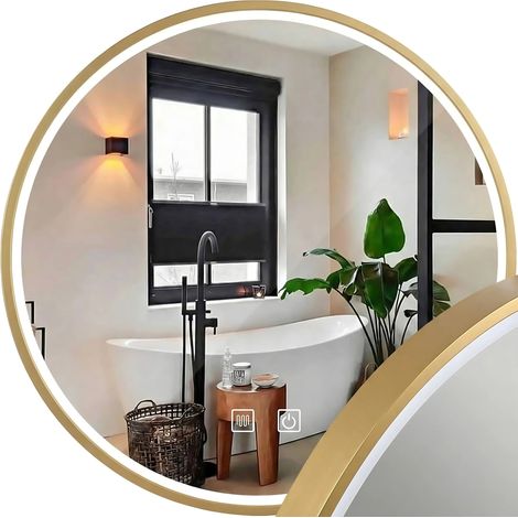 ESPEJO LED 50CM MMJ BRUSH ROSE GOLD (1/5)