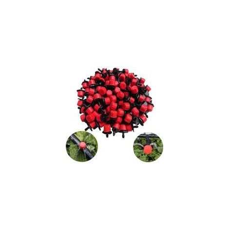 100 Stück verstellbare Bewässerungstropfer, Bewässerungssprinklerköpfe, Tropfbewässerungstropfer, Mikrosprinkler, Tropfbewässerungssystem für Haus, Garten, Terrasse H628 - Crezuo