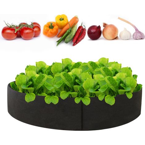 Sac culture 40 gallons (150 L) – Forme ronde, tissu non tissé épais – Légumes, fleurs, herbes, fruits (1/5)