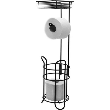 Sapho Ridder Mila - Porte-papier hygiénique, avec étagère, noir 2163910 (1/2)