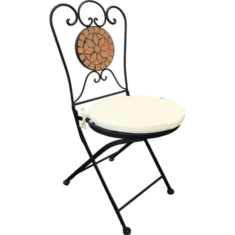 Mosaik Stuhl Terrakotta mit Polster-MMC4343-Stuhl (1/2)