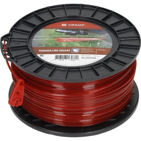 Filo decespugliatore diametro 2.4 mm 207m quadrato rosso UNIVERSALE NL24207SKR