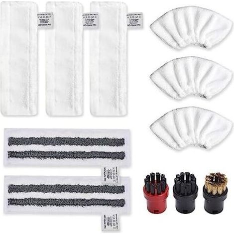 Accessoire pour Nettoyeur Vapeur Karcher Easyfix SC2 SC3 SC4 SC5 Bonnettes Microfibre Lingettes Serpillière Chiffons Brosses à Buse Ronde pour Nettoyeur Vapeur Pièces de Rechange (1/5)