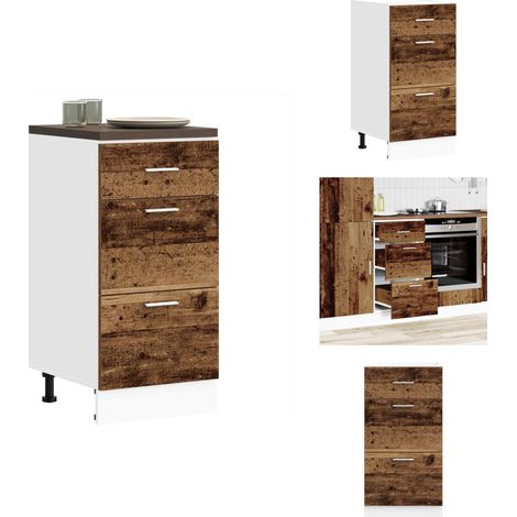 Armoire de plancher vieux bois 40x46x81,5 cm bois d'ingénierie - Armoire De Plancher - Armoires De Plancher - Armoire De Cuisine - Placard De Cuisine (1/5)