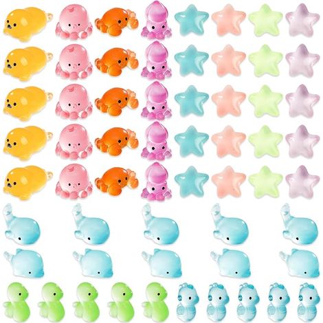 Mini Ocean Figurines Miniature Marine Animals Figurines for Aquarium Fish Tank Landscape Miniature DIY (1/4)