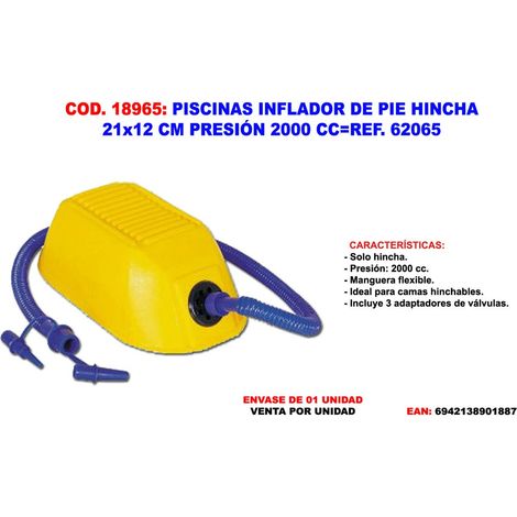 Gonfiatore a piede per piscine 21x12 cm pressione 2000 CC62065