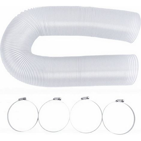 Tuyau d'aspiration de poussière en PVC transparent et flexible de 6,5 cm (2,56 pouces) et 3 m (10 pieds) pour atelier de menuiserie, usage industriel et domestique. (1/5)