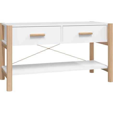 Mobile TV multimediale scaffale per televisione televisione buffet sala da pranzo soggiorno camera da letto 82 x 38 x 45 cm derivati del legno bianco 020026321