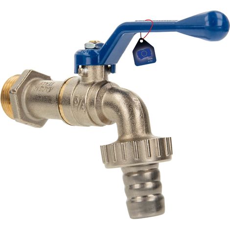 TIEMME NO-FROST Auslaufventil Kugelauslaufventil 3/4 Zoll DN 20 - Messing vernickelt (1/5)