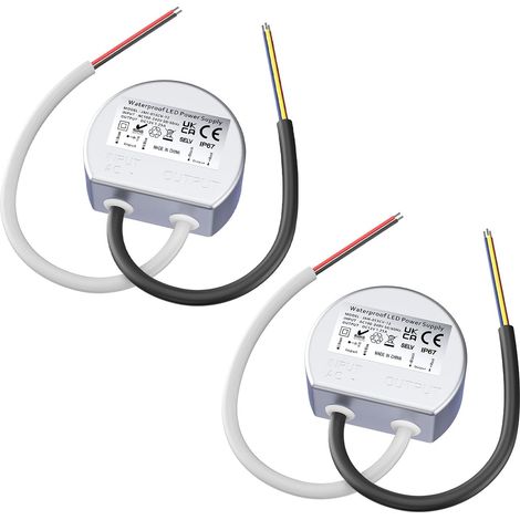 Transformateur LED 12V 15W 230V vers 12V IP67 2-Pack (1/5)