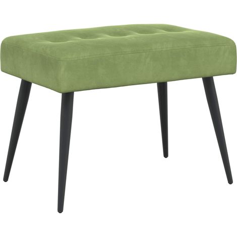 Bench with Button Tufted Light Green 60 x 40 x 45 cm Velvet vidaXL